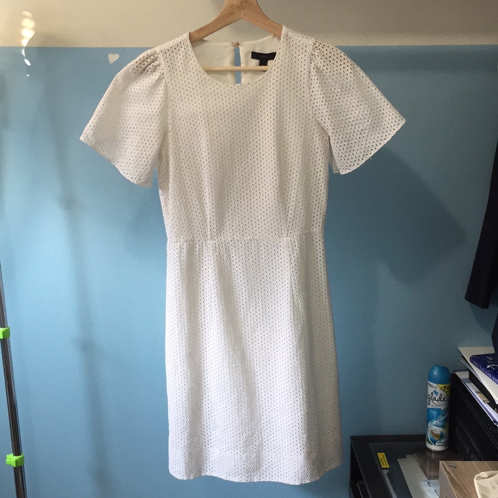J crew size 2T eyelet white dress shirt sleeve